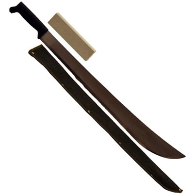 Emergency Zone 29 Inch Steel Machete with Sharpening Stone and