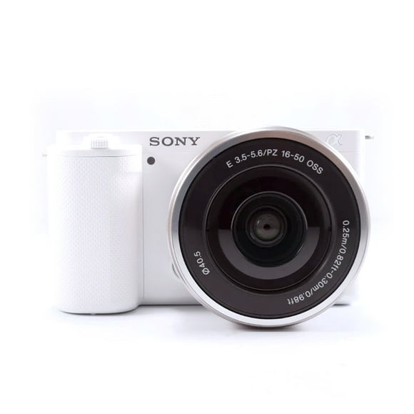 Sony Alpha ZV-E10 - Kit d'appareil photo Vlog sans miroir à objectif interchangeable APS-C - Blanc