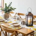 thumbnail image 5 of Round Placemats Set of 4 Yellow Floral Place Mats Washable Woven Placemat Flower Bees Grey Buffalo Plaid Circle Braided Table Mat for Kitchen Dining Table Party Home Decor 15 Inch, 5 of 8
