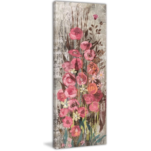 Marmont Hill "Floral Frenzy Pink IV" Painting Print on Canvas