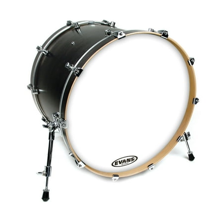 Evans 16" EQ3 Resonant Bass Drum Head, White - No Port