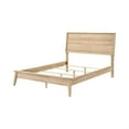 thumbnail image 4 of Kali Queen Bed- Panel Design- Melamine Laminate Natural Oak Brown Wood, 4 of 6