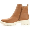 thumbnail image 3 of Journee Womens Jeeva Inside Zip Block Heel Booties, 3 of 10