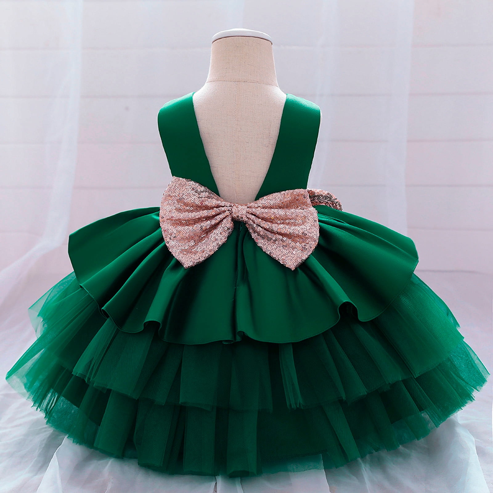 Emerald green cheap dress baby