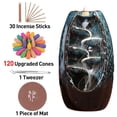 thumbnail image 1 of Ceramic Backflow Incense Holder Waterfall Incense Burner for Yoga, Office, Home, 1 of 7