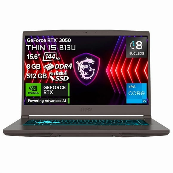 Laptop MSI Thin 15 B13UC Ci5-13420H 8GB 512GB RTX3050