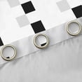 thumbnail image 4 of Homewish Female Men Adults Geometric Plaid Curtains Pack of 2 (42x84 Each),Black White Grey Curtains Blackout,Minimalist Grid Checkered Bedroom Curtains,Luxury Bedroom Decor, 4 of 6