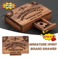 thumbnail image 2 of Mini Ouija Board Game Wooden Vintage with Boards Divination Tool for Desk Decors, 2 of 7