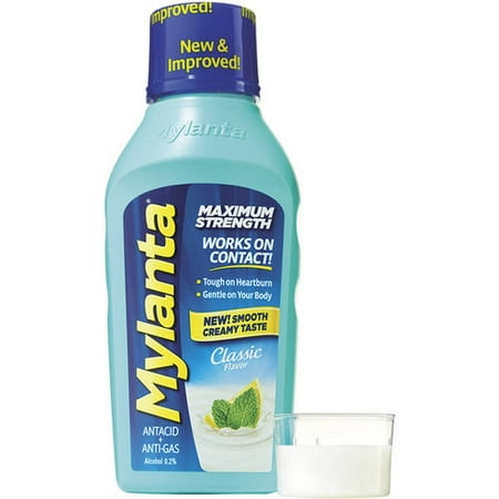 - Mylanta Maximum Strength Classic Flavor Liquid Antacid + Anti-Gas, 12 fl oz