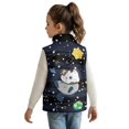 thumbnail image 3 of Pzuqiu Cat Kid Outerwear Vest Size 7-8 Casual Clothes for Girls Comfortable Warm Lightweight Winter Coat with Pocket Full Zip Fall Outfits Fashion Clothing for Kids and Toddlers, 3 of 7