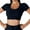 Dark Blue, variant on Women's Sense Fitness Short Sleeve Yoga top for Running and Core Workouts M Dark Blue