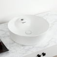 thumbnail image 3 of Isabella Plus Collection Round Above Mount Basin with Single Faucet Hole and Center Drain - White, 3 of 3