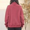 thumbnail image 4 of Stralyhd Womens Sweatshirt Oversized Long Sleeve Mock Neck Sweaters 2026 Winter Casual Fashion Pullover Top Comfy Loose Outfits Clothes Basic Lounge Wear Watermelon Red M, 4 of 4