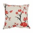 thumbnail image 1 of Pillow Perfect 441269 Branche Fleurie Beige-Rouge 16.5 in. Carré Lancer Oreiller, 1 of 1