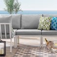 thumbnail image 2 of Modway Riverside Chaise Sans Accoudoirs d'Extérieur pour Patio en Aluminium, Blanc/gris, 2 of 6
