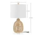 thumbnail image 3 of SAFAVIEH Oroya 23 in. Coastal Light Brown Rattan Table Lamp with White Cotton Shade, 3 of 6