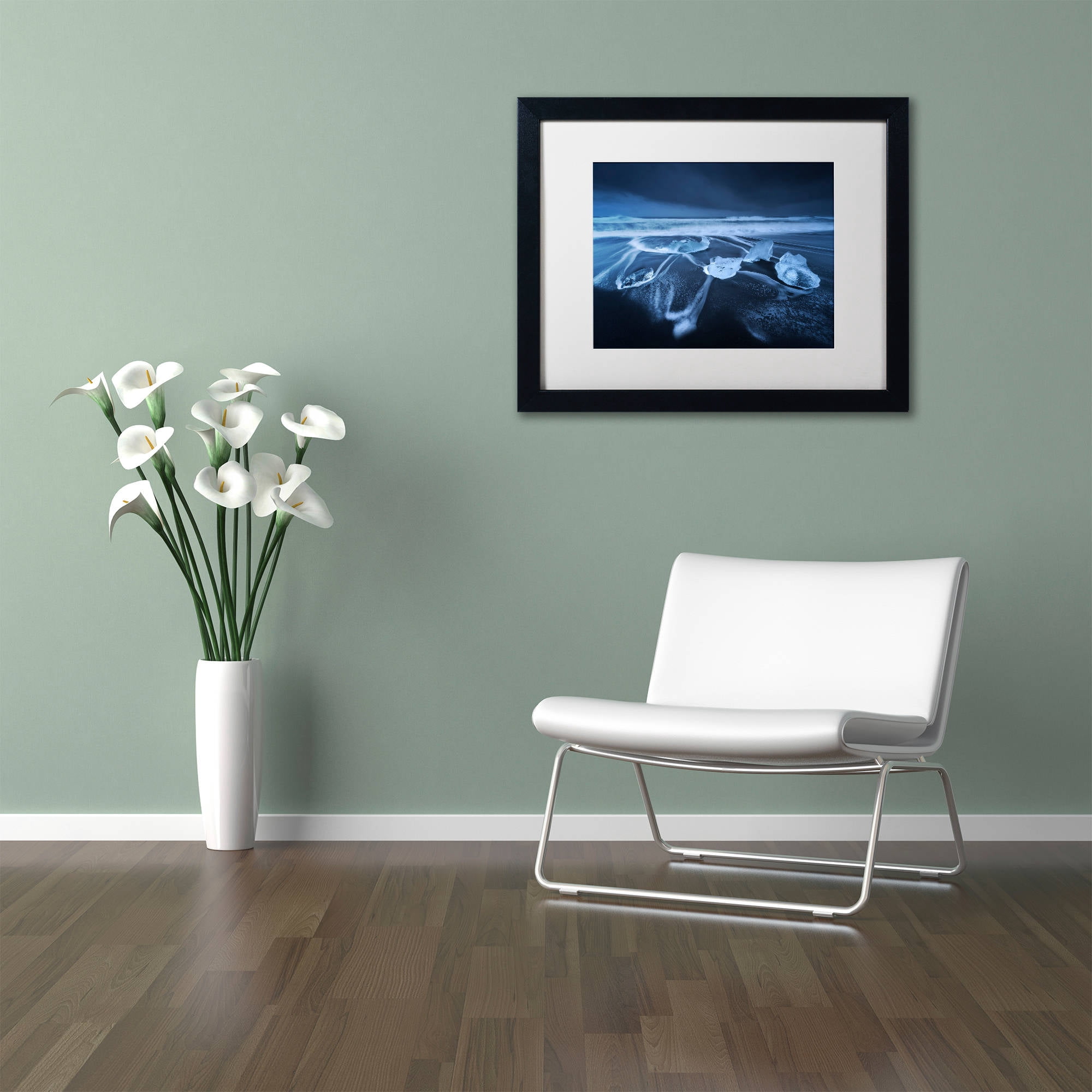 Trademark Fine Art "The Ice Age" Canvas Art by Mathieu Rivrin, White Matte, Black Frame