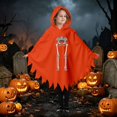 thumbnail image 5 of Girls Hooded Jumpsuits Long Sleeve Graphic Bluses Halloween Theme Dress Up Party Stylish Performance Tops for Girls, 5 of 8