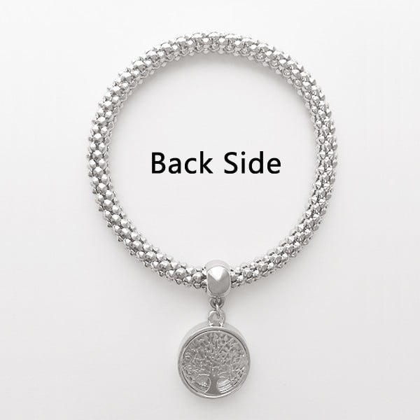 Black Charging Cable Plug Pattern Sliver Bracelet Pendant Jewelry