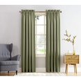 thumbnail image 4 of Sun Zero Barrow Energy Efficient Rod Pocket Curtain Panel, 54" x 84", Sage Green, One Panel, 4 of 6