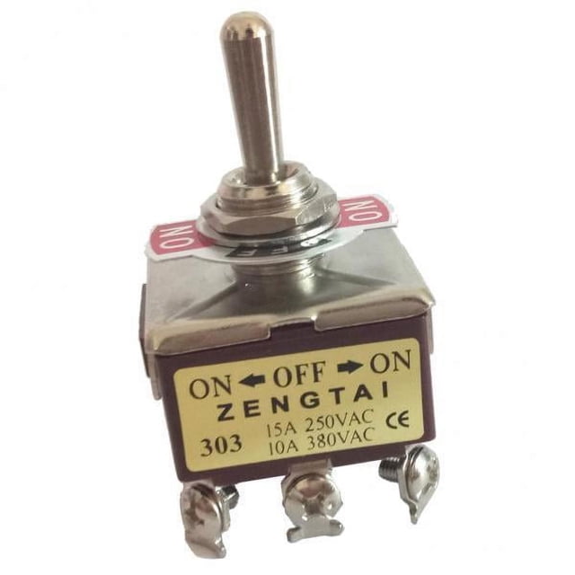 6x Interruptor de Palanca, Encendido / Apagado / Encendido 3 Posiciones 9 Pines, CA 250V 15A / 380V, 10a 6 piezas