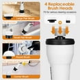 thumbnail image 4 of Cordless Electric Spin Scrubber TeqHome Extension Cleaning Brush with 4 Replaceable Brush Heads 600/1000RPM Speeds 26/50in Adjustable Handle for Bathroom Floor Tile, 4 of 11