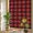 Red Black, variant on Black Orange Plaid Privacy Window Film, Decorative Stained Glass Window Film, Farmhouse Buffalo Check Gingham Resuable Rainbow Static Cling for Home Bathroom Living Room Glass Door 17.7"x39.3"