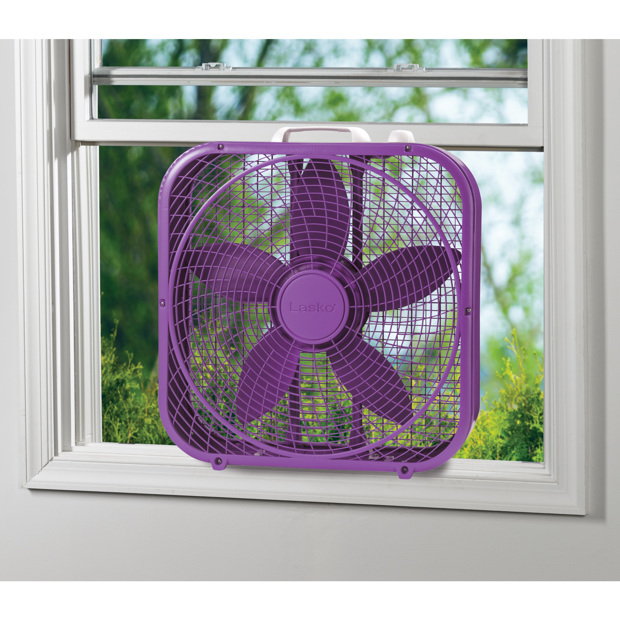 Lasko Cool Colors 20" Energy Efficient Box Fan, 3 Speeds, 22.5" H, Purple, B20309, New - image 4 of 5