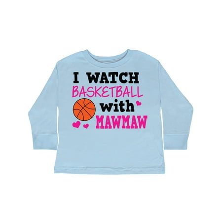 

Inktastic I Watch Basketball with Mawmaw Gift Toddler Toddler Girl Long Sleeve T-Shirt