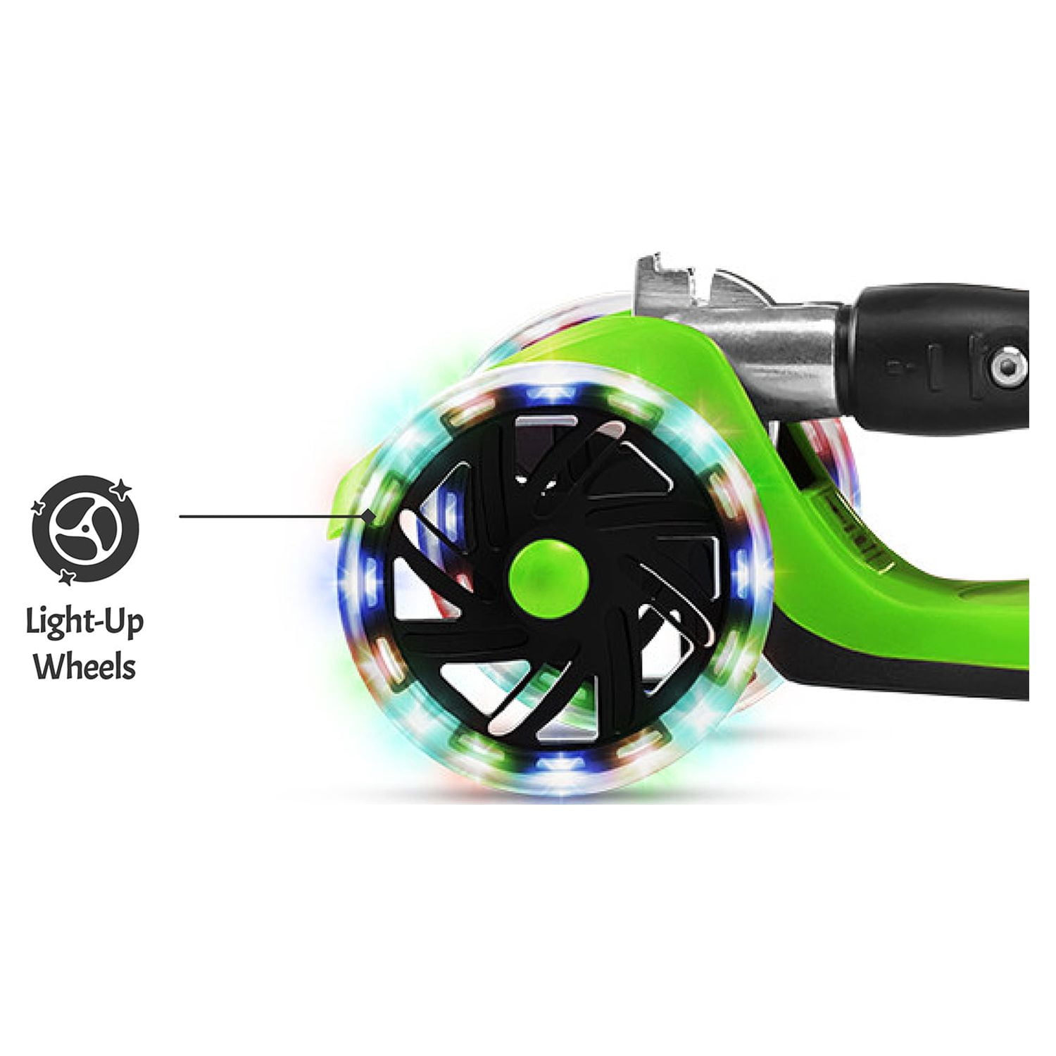 Jetson Twin Kick Scooter with LED Light up Wheels, Unisex, Green