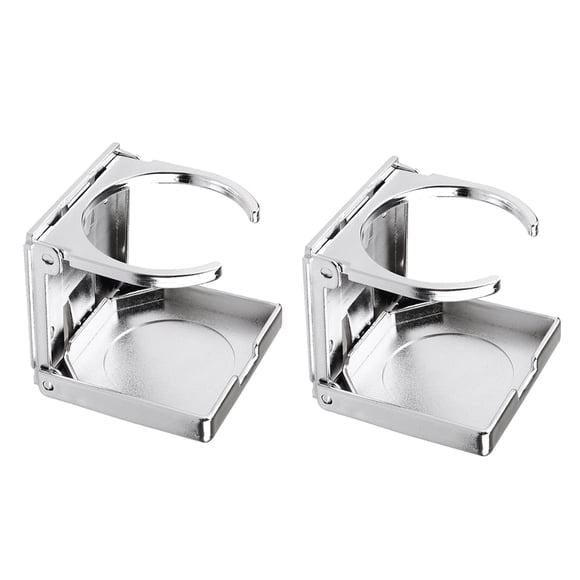 2pcs Soporte de BeBidas Portavasos Plegable para Coche Yate de Billar Futbolín Carrito para golf Cola Portavasos plegable