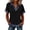 XQNR1-Black, variant on Short Sleeve Denim Patchwork Shirts for Women Summer Tops Dressy Casual Collar Button V Neck Henley Shirt Loose Fit Work Blouse Tunic Top