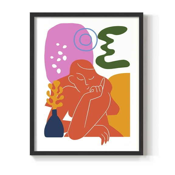 Matisse CDLVIII in Black Solid Wood Framed Print No Nail Hanging