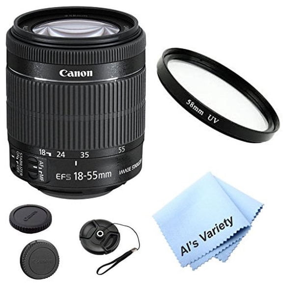 Canon EF-S 18-55mm f/3.5-5.6 IS STM lens Bundle Kit (White Box) With   High Definition UV Filter   Al's Variety Premium (International Version)