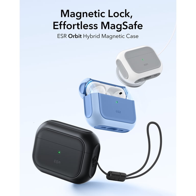 ESR, AirPods Pro 3 Case, Black, Full Drop Protection with Lanyard