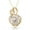 Colorname Misc: April, variant on Solid 14k Beautiful Yellow Gold Dual Love Heart shaped Cubic Zirconia Pendant Necklace (12 Colors) (may)-Pendant for Wom