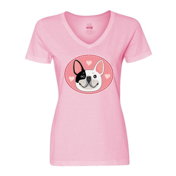 Inktastic French Bulldog Dog Women's V-Neck T-Shirt