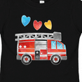 thumbnail image 4 of Inktastic Valentine's Day Fire Truck with Hearts Boys or Girls Toddler T-Shirt, 4 of 5