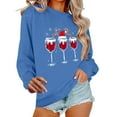 thumbnail image 3 of Mifsaly Christmas Vintage Crewneck Sweatshirt Women Xmas Red Wine Cups Graphic Loose Tops Pullover Long Sleeve Trendy Festival Blouse Holiday Party Shirts 2025, 3 of 7