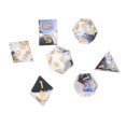 thumbnail image 4 of Juego De Dados Poliédricos, Números Transparentes De Resina, Dados De Juego De Mesa De Doble Color 7 Uds Para Juegos De Mesa Mgaxyff Blanco y azul, 4 of 8