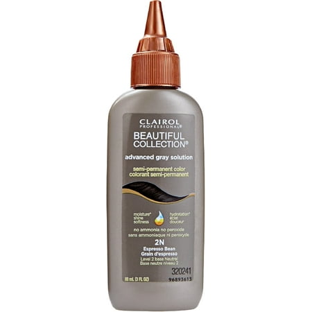 Clairol Professional   Beautiful Collection Advanced Gray Solution Semi Permanent Color, Espresso Bean 3 (Best Professional Semi Permanent Hair Color)
