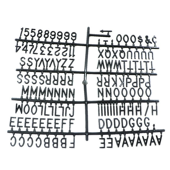 Worgeous  Felt Plastic Letter Board Poster Letters Announcement Black
