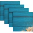 thumbnail image 5 of GZHJMY Summer Starfish Blue Wooden Napkins Reusable Washable Cloth Napkins Set of 4, Soft Comfortable Dinner Napkins for Family Weddings Holiday Party 20 X 20 Inch Washcloths, 5 of 7