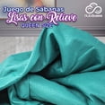 thumbnail image 3 of Sabanas Queen Size Microfibra Amplias Con Relieve Diseño Elegante Nubisuave  Liso Textura Suave, 3 of 6