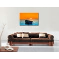 thumbnail image 2 of wall26 - Canvas Prints Wall Art - A Beautiful Sunset Seen The Fishing Boat | Modern Wall Decor/Home Decoration Stretched Gallery Canvas Wrap Giclee Print. Ready to Hang - 32" x 48", 2 of 4