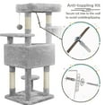 thumbnail image 6 of Yaheetech 46'' Multilevel Cat Tree with Cat Condo & Scratching Posts, Light Gray, 6 of 10