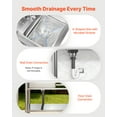 thumbnail image 6 of VEVOR Stainless Steel Utility Sink, Free Standing Single Bowl Commercial Kitchen Sink with Faucet, Utility Right Basin Workbench with Hot & Cold Water Pipe for Garage Restaurant Laundry,47x19.7x37 in, 6 of 9