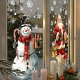 thumbnail image 5 of Christmas Window Clings Decorations: 2 Sheets Extra Large Santa Claus Snowman Window Clings with Snowflakes, Watercolor Rustic Xmas Stickers for Kids Home Office School Winter Holiday Décor, 5 of 6