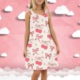 thumbnail image 2 of Rggeeun Toddler Bowknot Girl's Beach Swim Cover Up Summer Sleeveless Tank Dresses Soft Casual O-Neck Sundress, 2 of 5