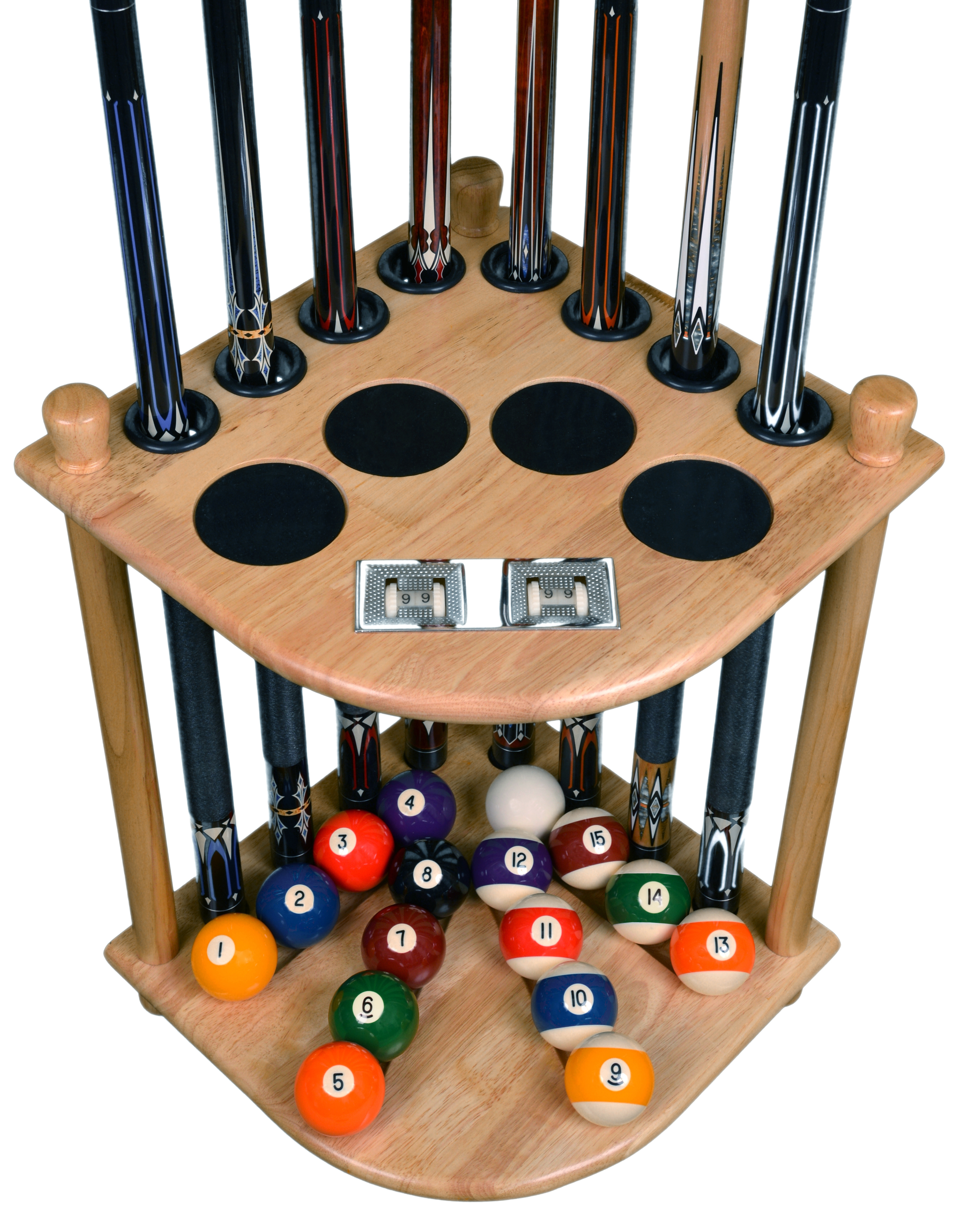 magic rack billiards on Cue Rack Only 8 Pool Billiard Stick Ball Floor Stand With Scorer Natural Finish Walmart Com Walmart Com